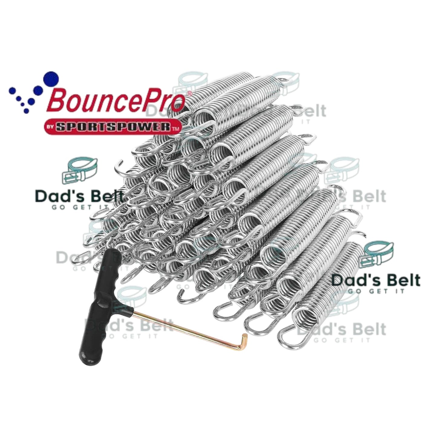 Trampoline 5.5" 15 pcs Springs Galvanized Heavy-Duty Steel + T Hook Bounce Pro